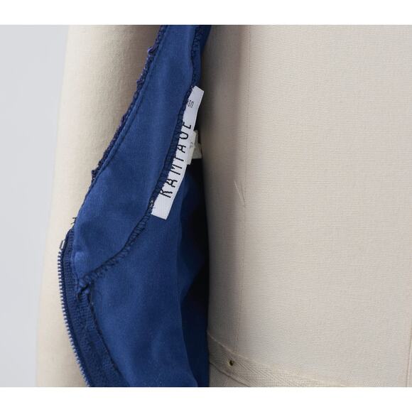 Vintage 90s Navy Lace Skater Dress Open Back Sleeveless Fit and Flare Mini XS - Picture 8 of 8